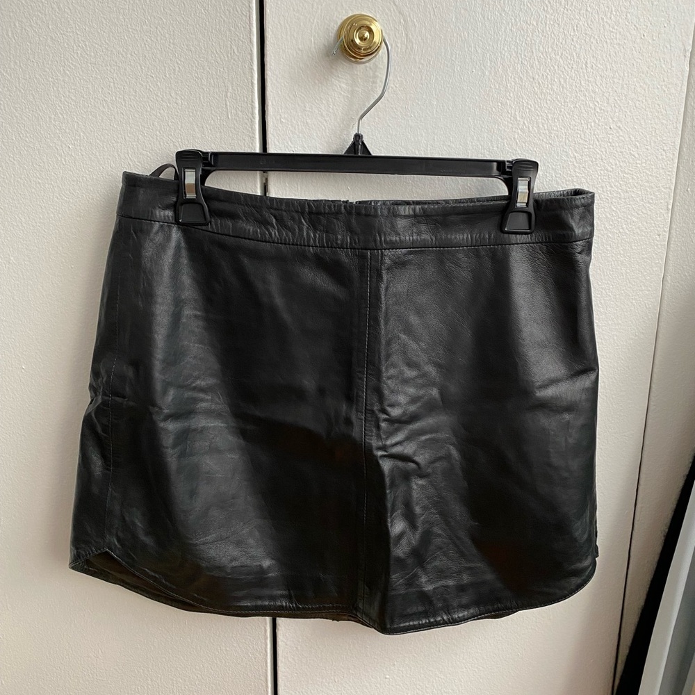 Faux leather skirt